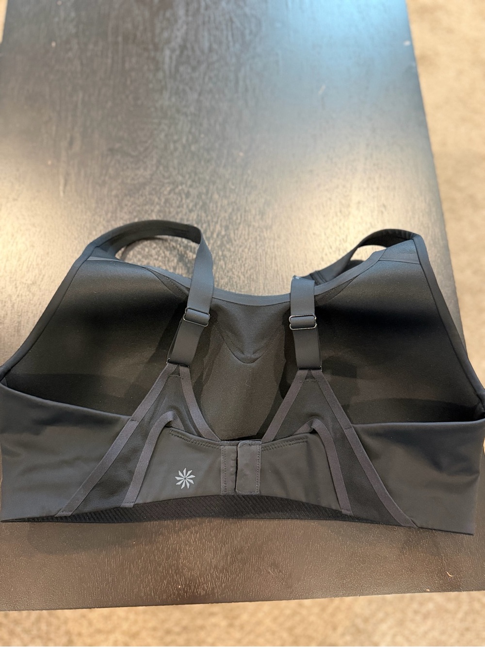 Athleta Black High-Support Sports Bra with Adjustable Straps